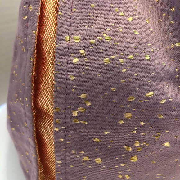 Japanese Drawstring Pouch Bag Yukata Accessory Purple Orange Gold Red String - Picture 6 of 13